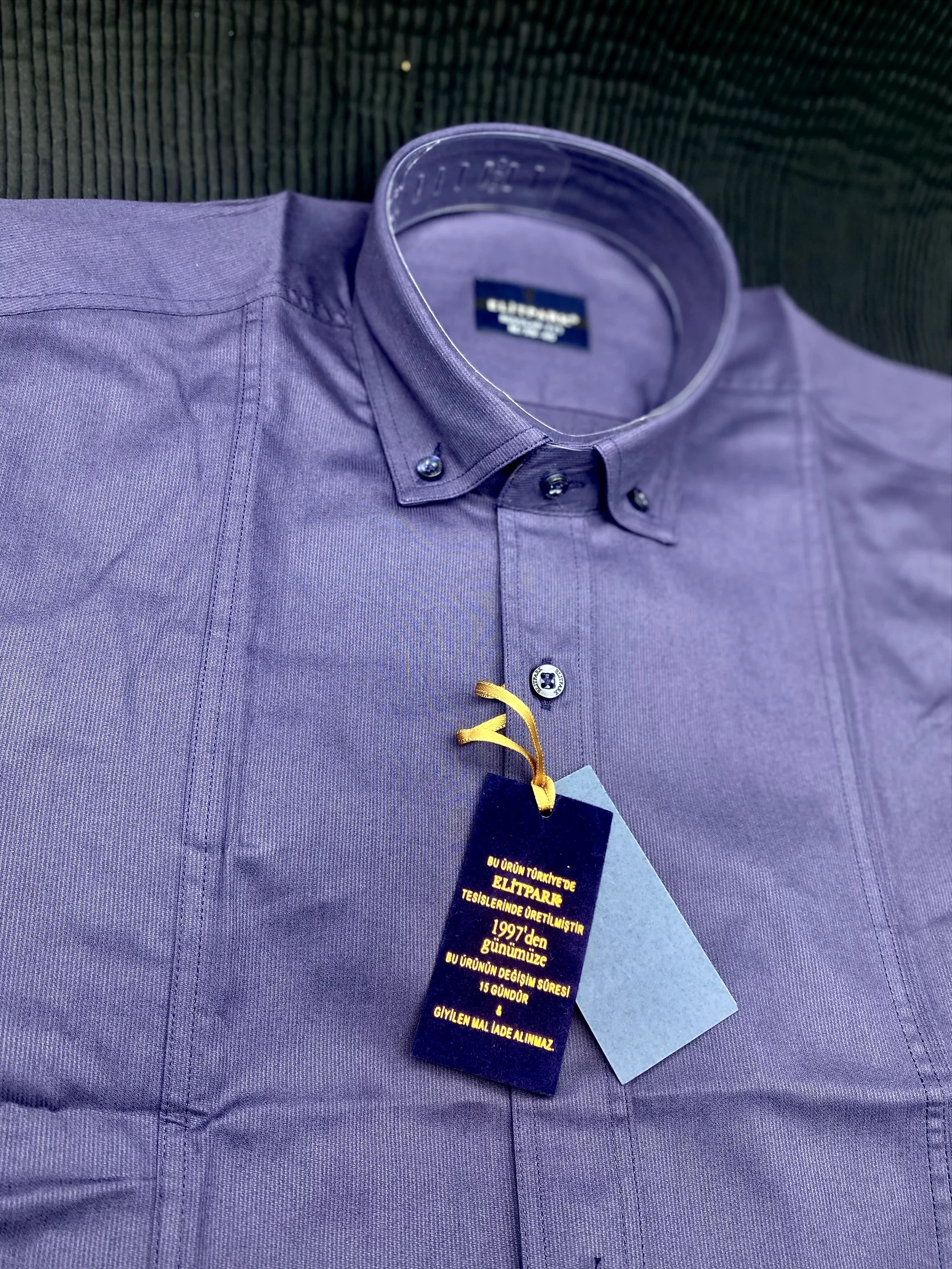 Açık Lacivert Düz Renk Pamuklu Erkek Gömlek