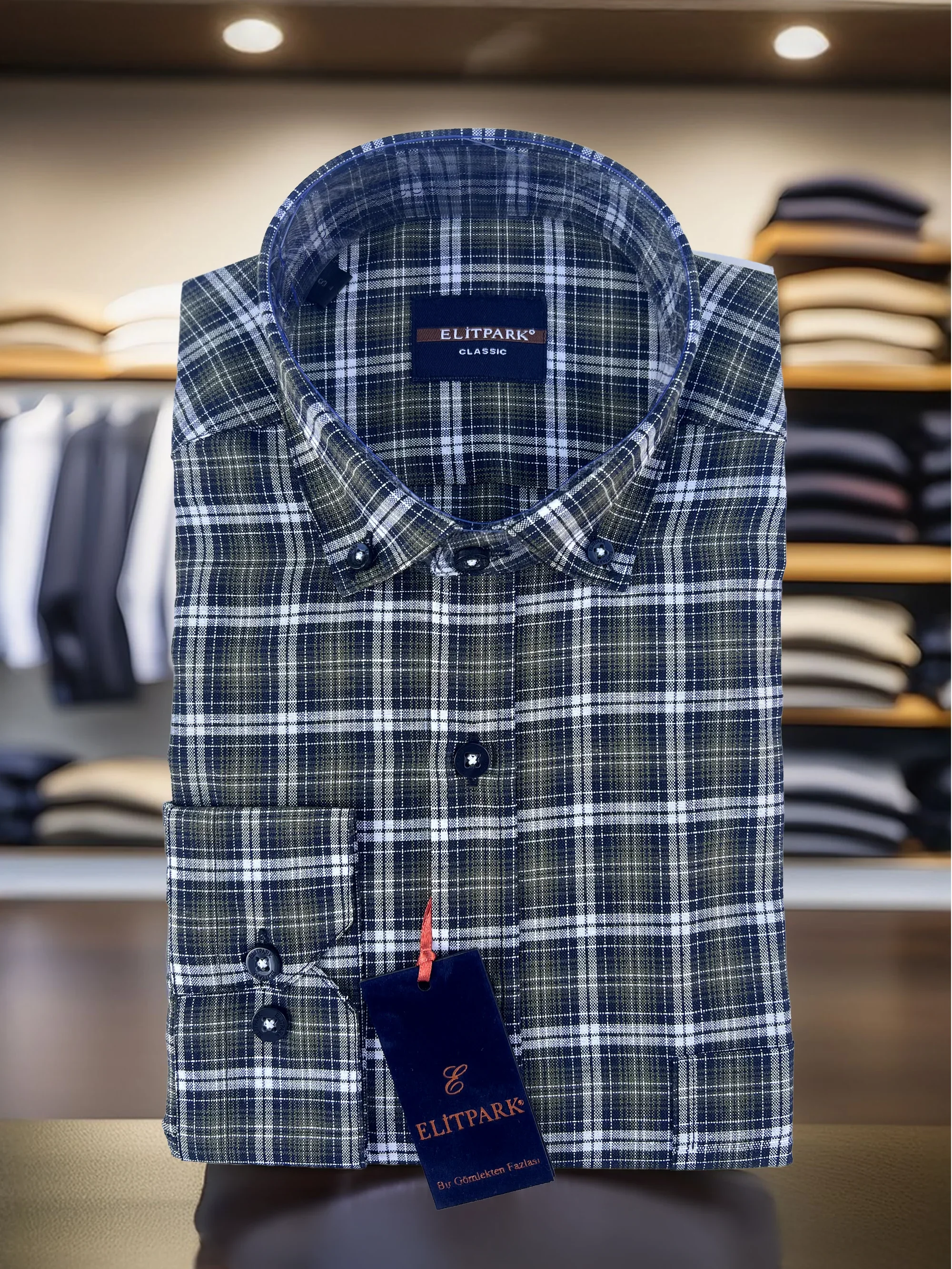 Classic Frame Pamuklu Cepli Ekose Erkek Gömlek