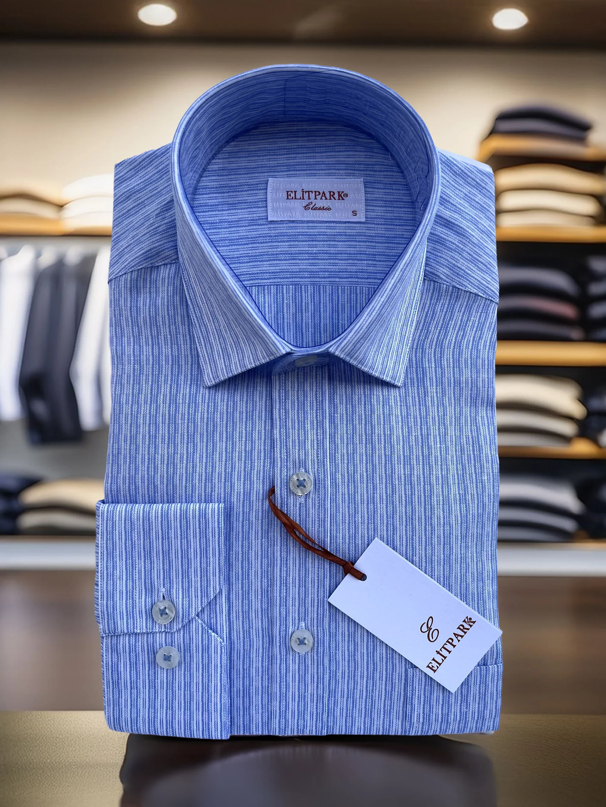 Signature Lines Desenli Pamuklu Cepli Erkek Gömlek