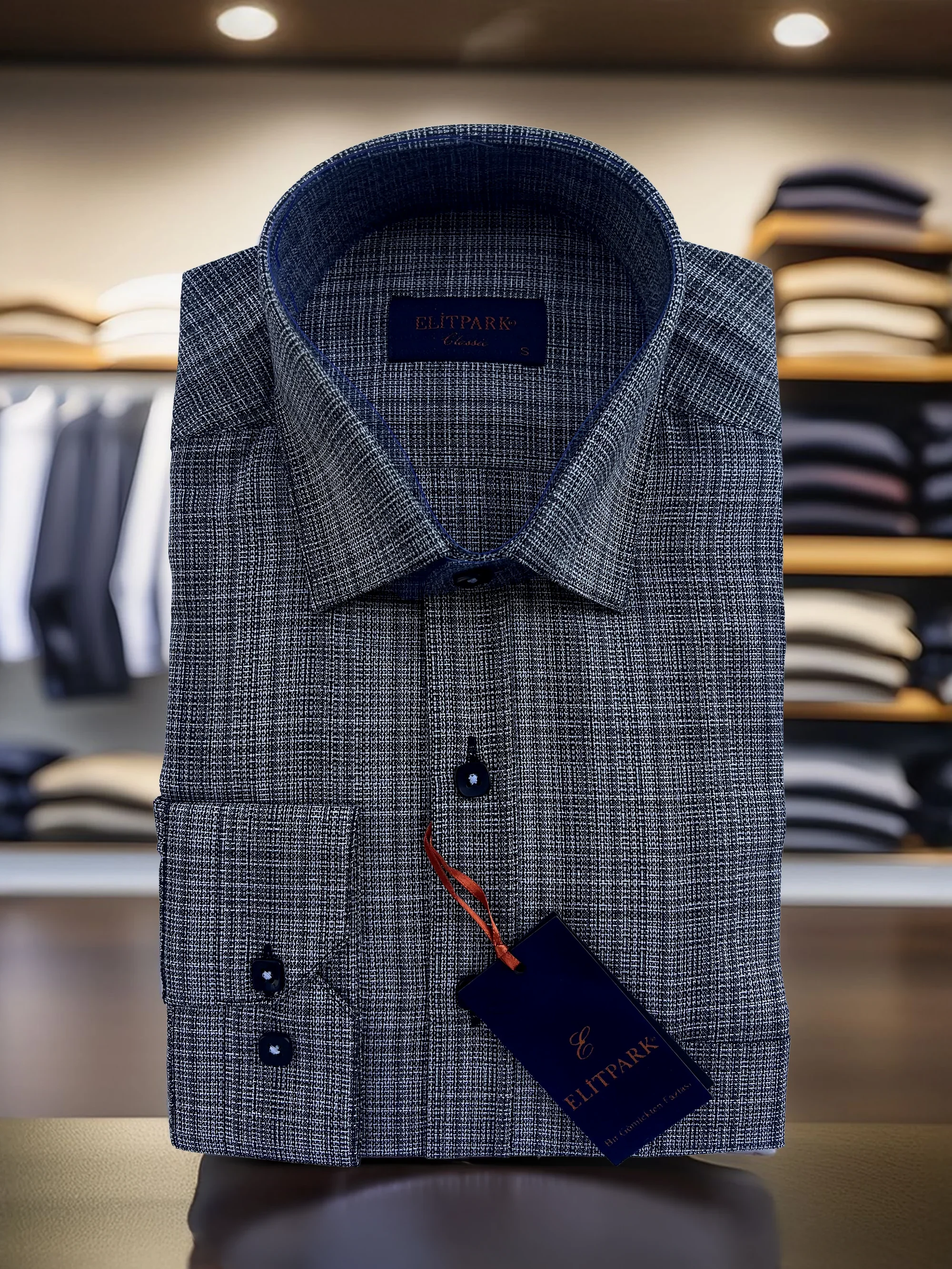 Textura Prestige Desenli Pamuklu Cepli Erkek Gömlek